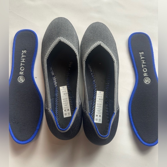 Rothy's Women's Gray/Navy and Blue Flats. Size 10. Mild wear. - Picture 7 of 7